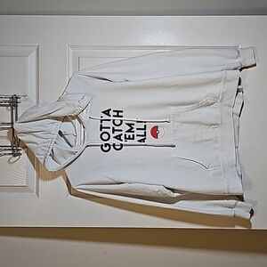 Pokemon Gotta Catch 'Em All Nintendo Hoodie Sweatshirt White Junior Size XL